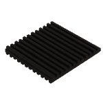Rubber Anti-Vibration Pad, 2 x 2 x 3/8"