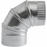 90 Degree Elbow, Adjustable, 5" Dia, 28 Ga